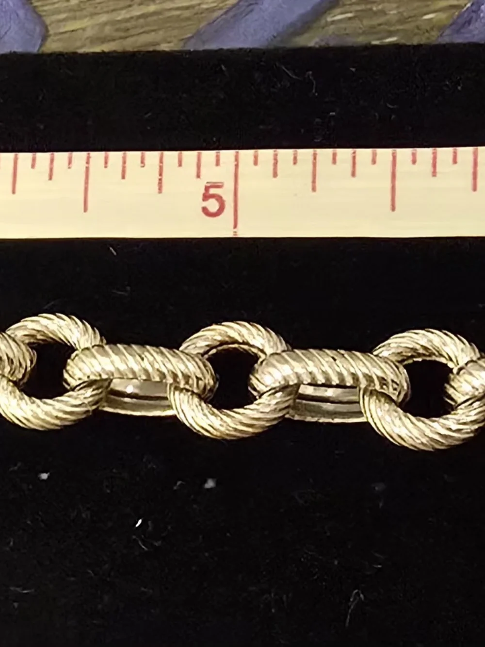 Judith Ripka Bracelet Sterling Silver & CZ Textured Linked 8 inches